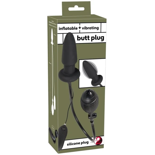 Анальная пробка You2Toys - Inflatable + Vibrating Butt Plug фото 6