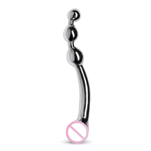 Анально-вагинальный стимулятор Sinner Gear Unbendable - Multi-Stim Pleasure Wand Metal Anal Dildo