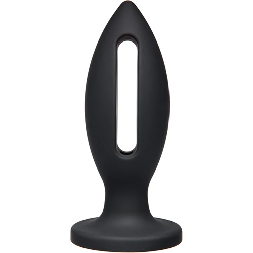 Силіконова анальна пробка Doc Johnson Kink Lube Luge Premium Silicone Plug 6 ", 14х5 см, чорний
