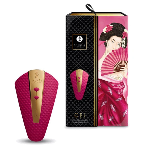 Кліторальний вібратор Shunga - Obi Intimate Massager Rasberry: Довжина, см 11.5