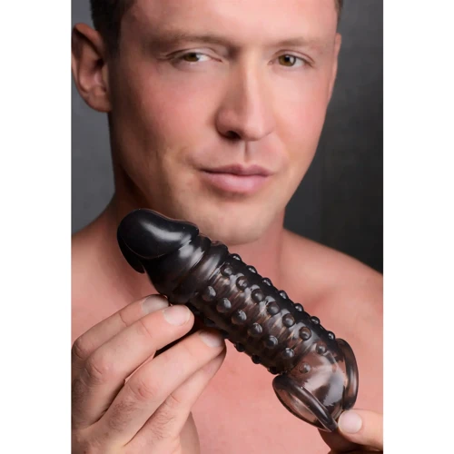 Насадка на пенис Size Matters 1.5" Penis Sleeve Smoke: Особенности С кольцом на мошонку