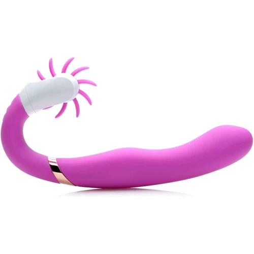 G-Licker 12X Silicone Vibe with Clitoral Stimulation - стимулятор, 15x3.8 см: Длина, см 15