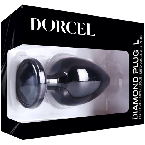 Металева анальна пробка із кристалом Dorcel - Diamond Plug Black S: Тип Анальные пробки