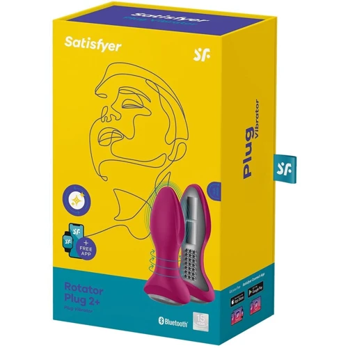 Анальна смарт вібропробка із перловим масажем Satisfyer Rotator Plug 2+ Violet: Наявність вібрації  Есть