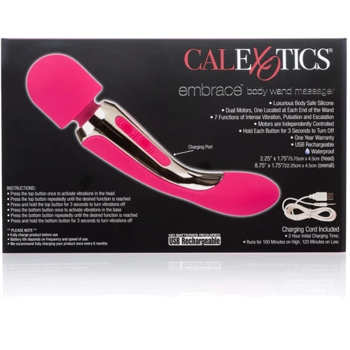 CalExotics вибромассажер Embrace Body Wand, розовый фото 9