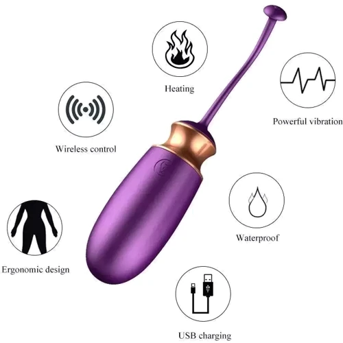 Виброяйцо с подогревом и пультом ДУ - Vibrating Silicone Love EGG, 6300001 фото 7