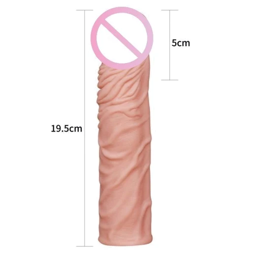 Насадка LoveToy Pleasure X-Tender Penis Sleeve Flesh Add 2", Flash: Призначення Для подовження