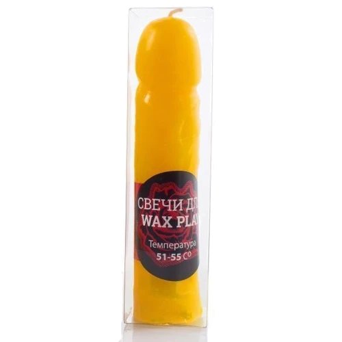 Свеча sLash ручной работы в форме фаллоса, Yellow