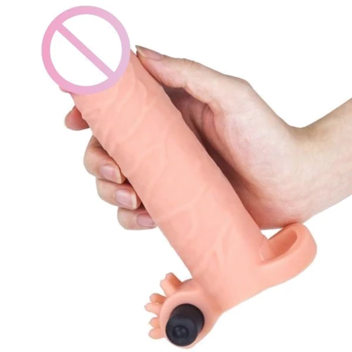 Подовжуюча насадка з вібрацією Add 2" Vibrating Penis Sleeve, Flesh: Наявність вібрації є