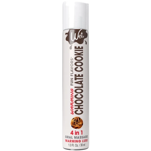 Зігріваючий лубрикант на водній основі Wet Warming Chocolate Cookie 4 in 1, без цукру (30 мл)