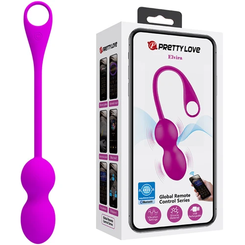 Вагинальные шарики с вибрацией и управлением с смартфона LYBAILE Pretty Love Elvira, BI-210212HP