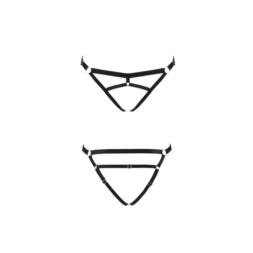 Трусики стринги из стреп KELIS THONG black S/M - Passion Exclusive: Для кого Для женщин