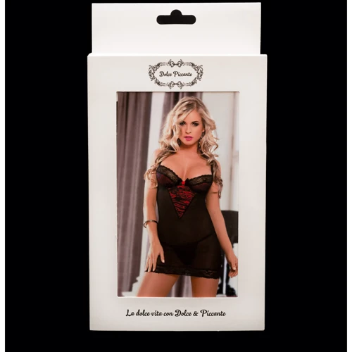 Страстная cорочка с кружевом - Dolce Piccante, One Size: Вид Сорочки