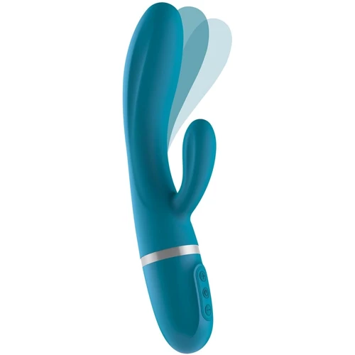 Вибратор-кролик Liebe Bend It Plus Ocean Blue, гибкий, 2 мотора, 10 режимов: Назначение Вагинальные