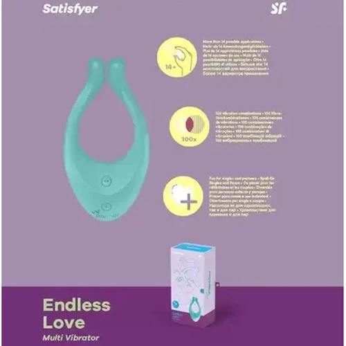 Вибратор для пар Satisfyer Endless Love Turquoise: Тип управления Кнопочное