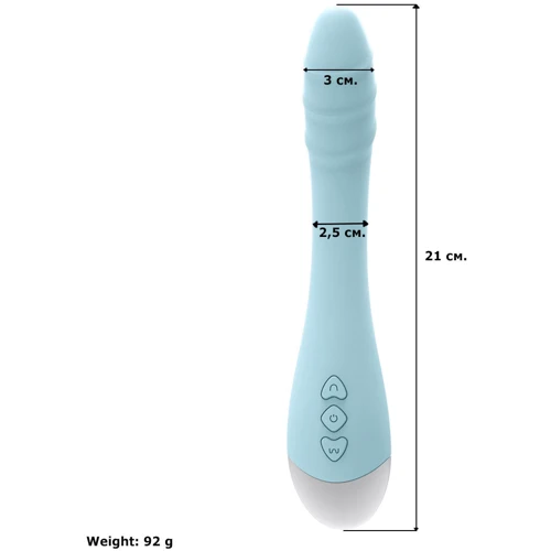 Вібратор NDS 1218-2 Blue (23606): Тип і форма Вібромасажер