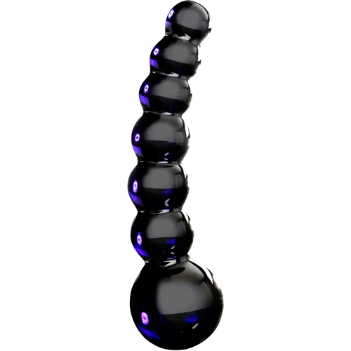 Анальная пробка Icicles No 66 Black, 12x3.5 см, черный