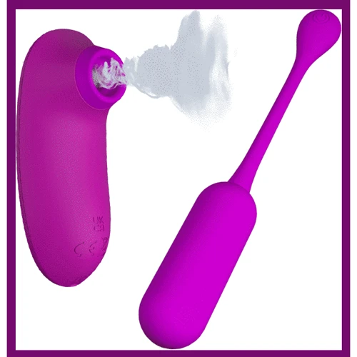 Комплект з віброяйця та вакуумного стимулятора Pretty Love CURUPIRA Multifunctional 2 in 1, BI-014872W фото 9