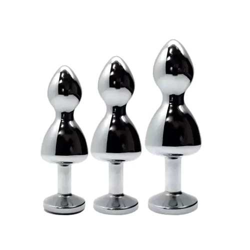 Анальная пробка Wooomy Lollypop Double Ball Metal Plug Blue S: Тип Анальные пробки