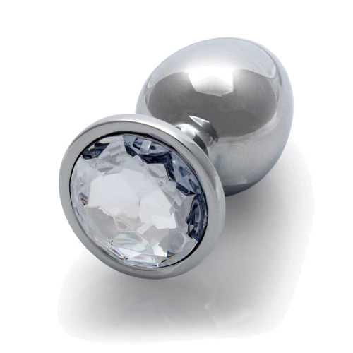 Металевий анальний затор Ouch! Heart Gem Silver - Diamond, S: Особливості С кристаллами