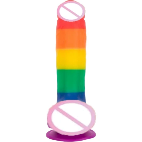Радужный фаллоимитатор ADDICTION - JUSTIN - 8" - RAINBOW: Назначение Вагинальные