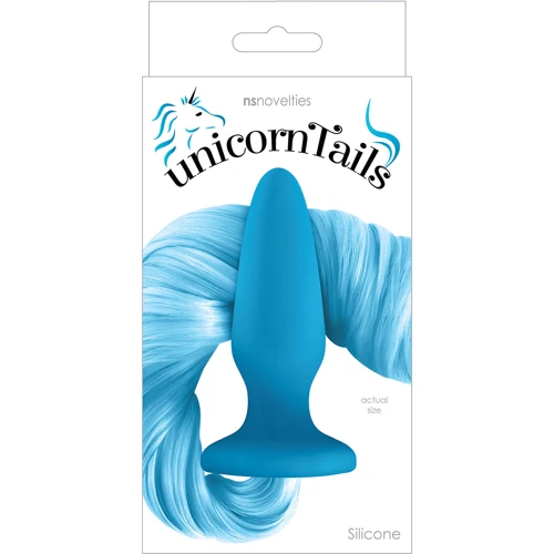 Анальна пробка з хвостиком Unicorn Tails Pastel, 8.4x3.2 см, блакитний: Для кого унісекс