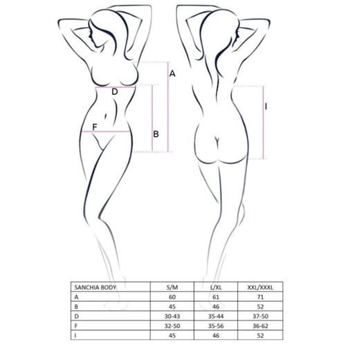 Сексуальное боди Passion SANCHIA BODY black S/M: Для кого Для женщин