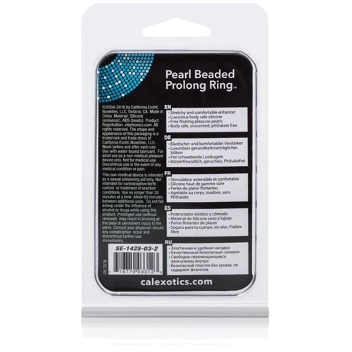 Кільце на пеніс Pearl Beaded Prolong Ring, білий: Виробник California Exotic Novelties