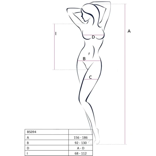 Бодістокінг з імітацією корсетного шнурівки Passion BS094 One Size, white: Застосування На тело