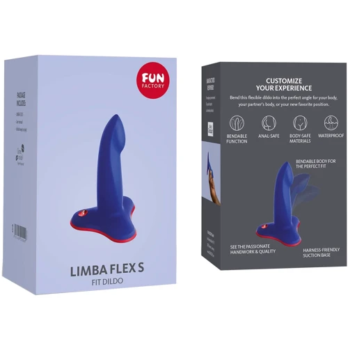 Фаллоимитатор Fun Factory LIMBA FLEX S, синий фото 9