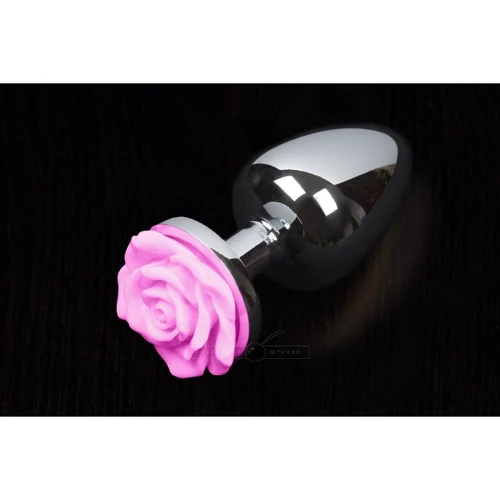Пикантные Штучки Rose Small - маленькая анальная пробка, 6х3 см, розовый
