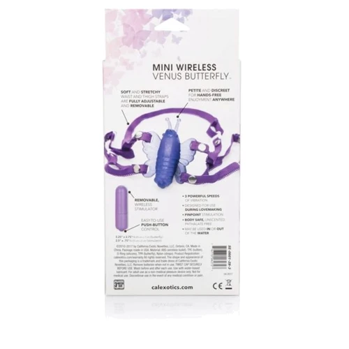 Вибратор клиторальный Micro Wireless Venus Butterfly, 8x2.5 см, фиолетовый: Назначение Клиторальные