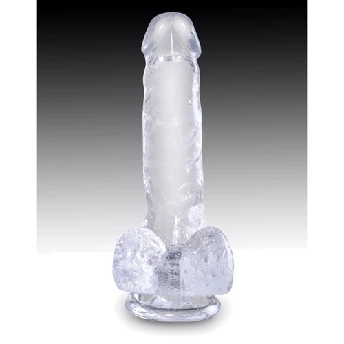 Фалоімітатор Pipedream King Cock Clear 6" Cock with Balls (PD575220): Наявність вібрації  Нет
