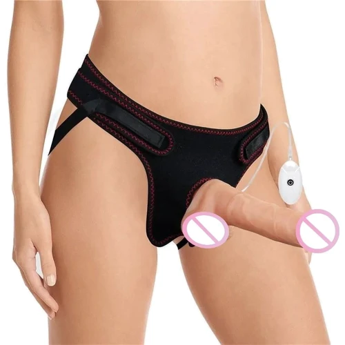 Cтрапон с вибрацией LoveToy Ingen Easy Strapon Set 7.5" With Balls