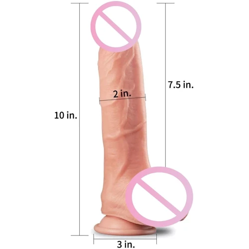 Фаллоимитатор LoveToy Dual Layer Platinum Silicone Cock 10" (телесный): Назначение Вагинальные