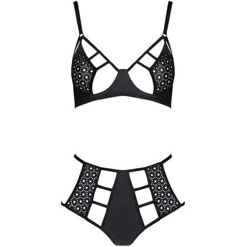 Комплект белья Passion TASMINA SET Black L/XL: Применение На тело