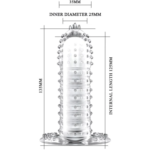 Насадка на член LYBAILE Silikon Penis Sleeve Clear, 13.5 см: Для кого Для мужчин