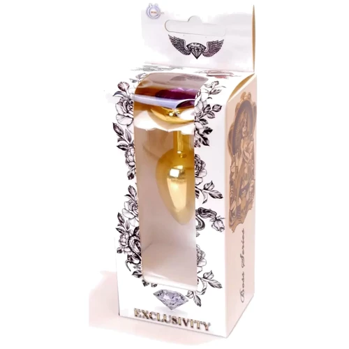 Анальная пробка с кристаллом BOSS of TOYS Boss Series - Jewellery Gold Heart PLUG Purple S, BS6400043 фото 6