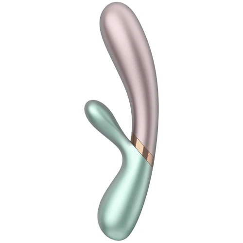 Смарт вібратор-кролик із підігрівом Satisfyer Hot Lover Green: Довжина, см 20