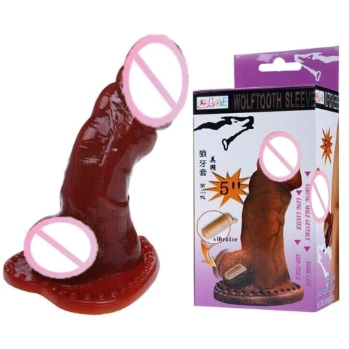 Насадка - презерватив с вибрацией BI-016006Z-0102S (телесная)