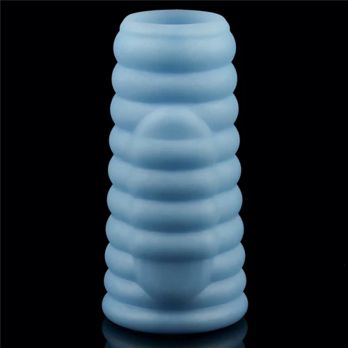 Насадка на член LoveToy Vibrating Wave Knights Ring Blue: Особенности Открытая