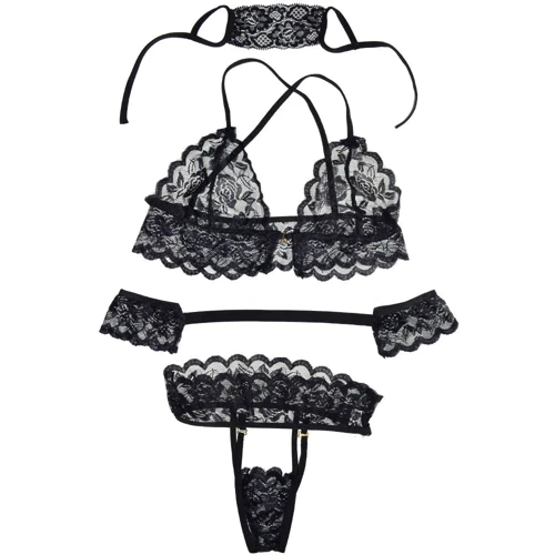 Ігровий костюм Полонянка NDS 0817 Black M/L (14667): Матеріал Полиамид