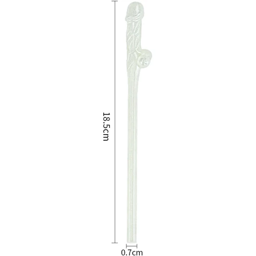 Трубочки для напитков LoveToy Jokes&Parties Glow In The Dark Willy Penis Straws, 9 шт. фото 5