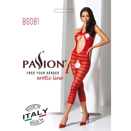 Бодистокинг Passion BS081 red: Материал Полиамид