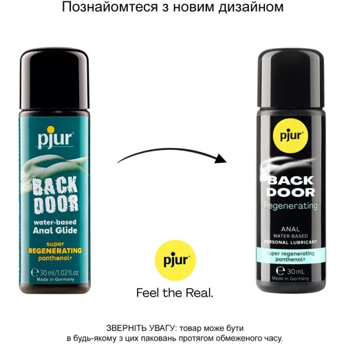 Анальная смазка pjur backdoor Regenerating 30 мл на водной основе, с пантенолом и экстрактом ромашки: Тип Анальные