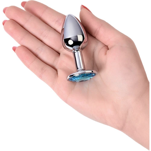 Анальна пробка із кристалом Metal By Toyfa Gold anal plug topaz: Особливості С кристаллами