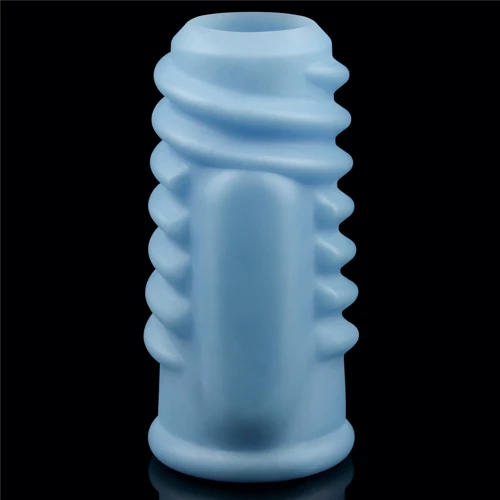 Насадка на пенис с вибрацией LoveToy Knights Ring Vibrating Wave Blue фото 8