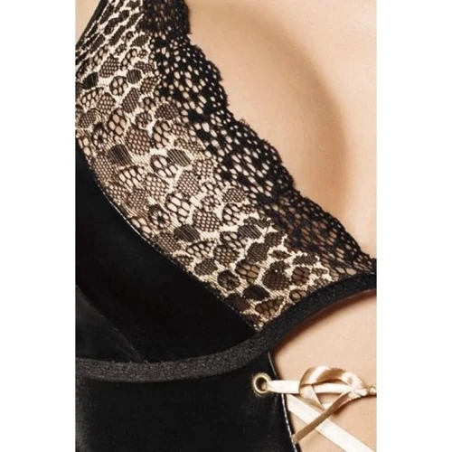 Сексуальне боді Passion AGAWA BODY black XXL / XXXL фото 3