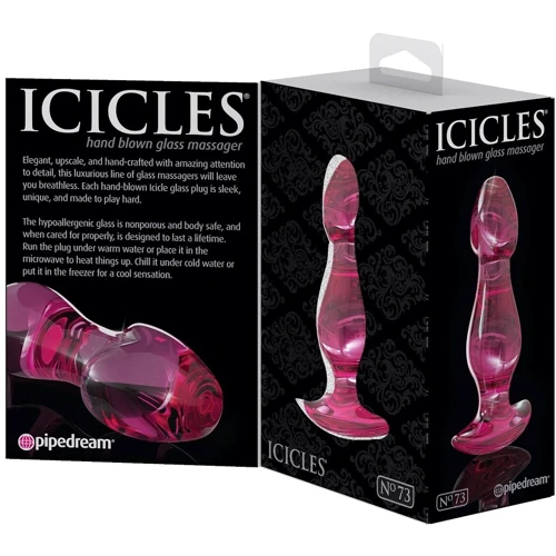 Анальная пробка Icicles 73, 9,2х3 см: Материал Стекло