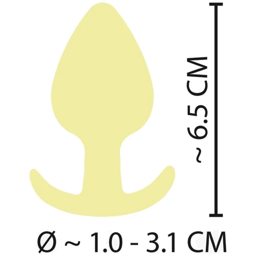 Анальний корок Cuties Mini Butt Plug Yellow фото 5